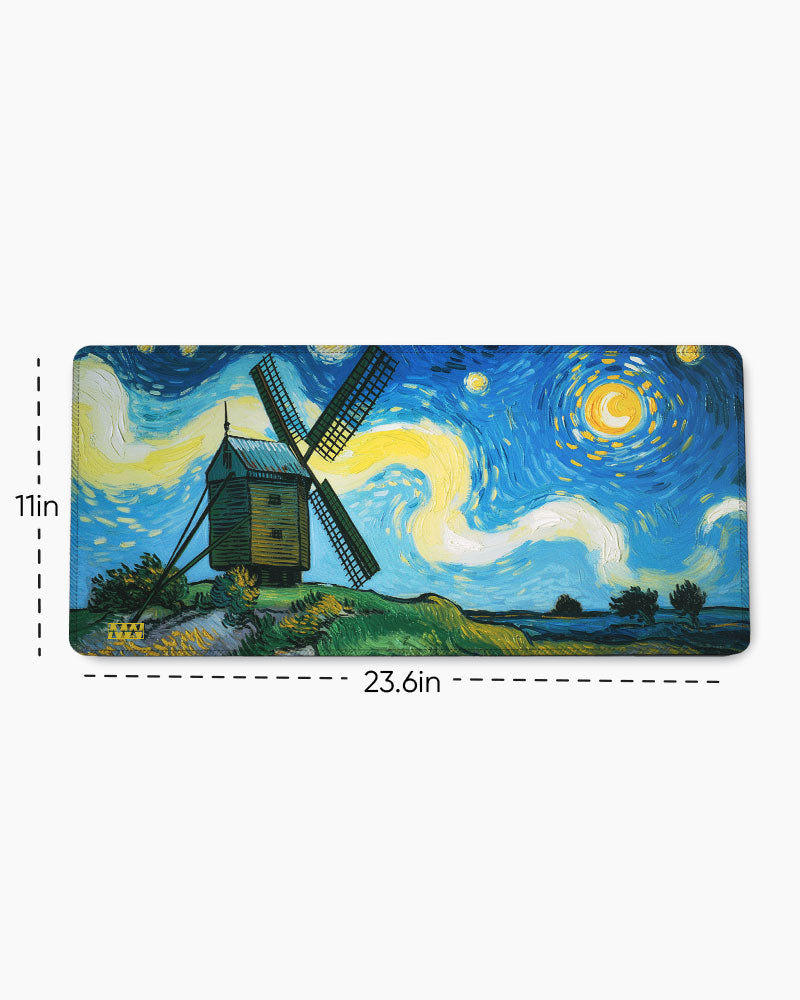 Windmill Under the Painted Sky DeskMat