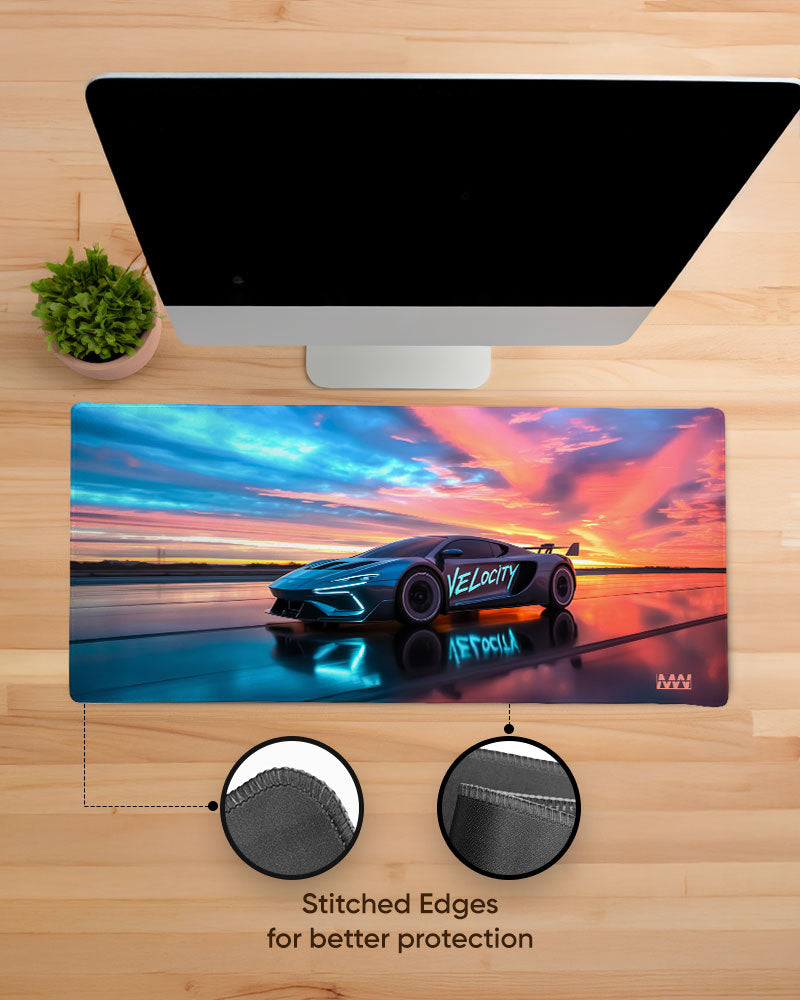 Sunset Velocity Road to Radiance Deskmat