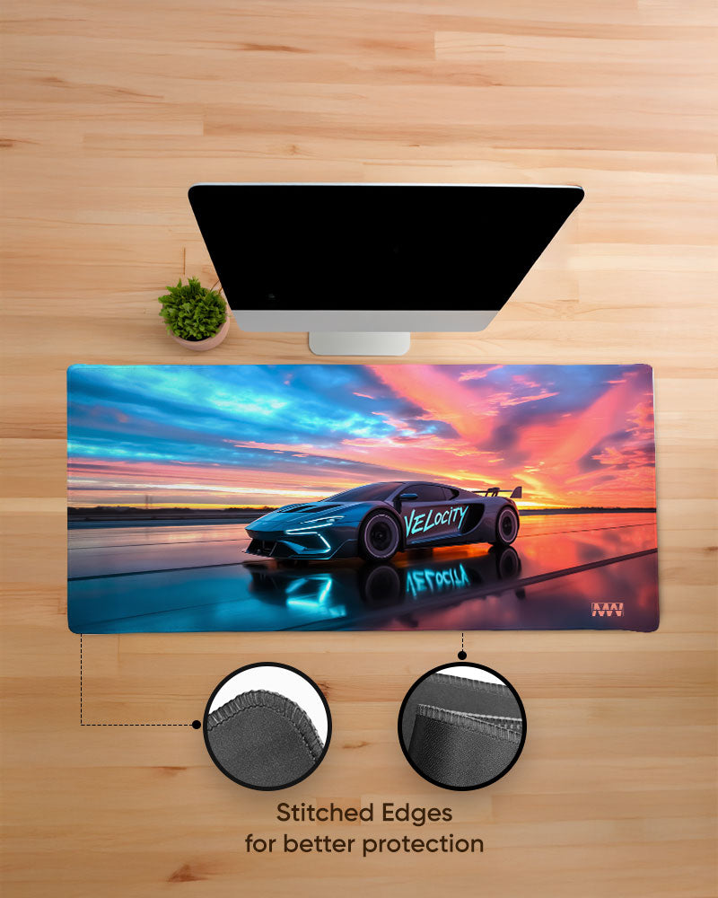 Sunset Velocity Road to Radiance Deskmat
