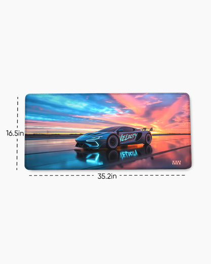 Sunset Velocity Road to Radiance Deskmat
