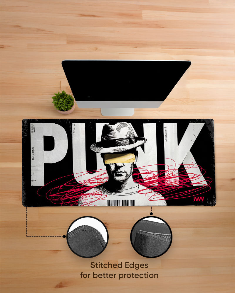 Masked Rebellion Punked in Yellow & Crimson Deskmat