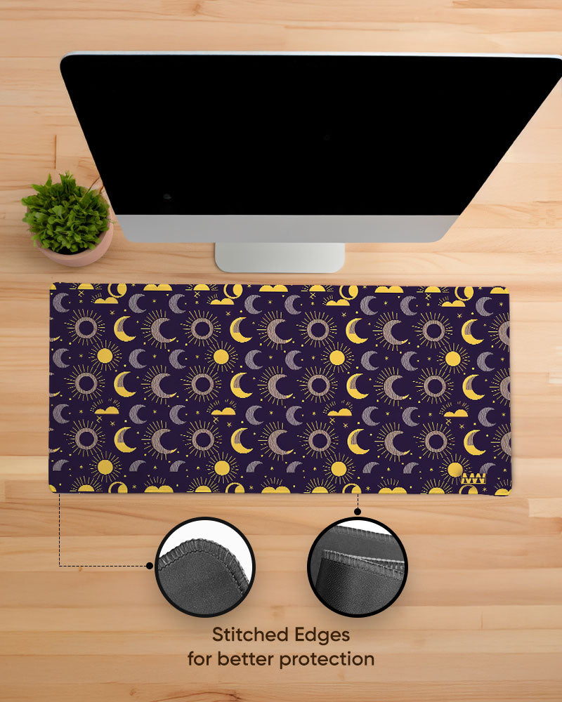 Solar Reverie Moons and Suns Aligned Deskmat