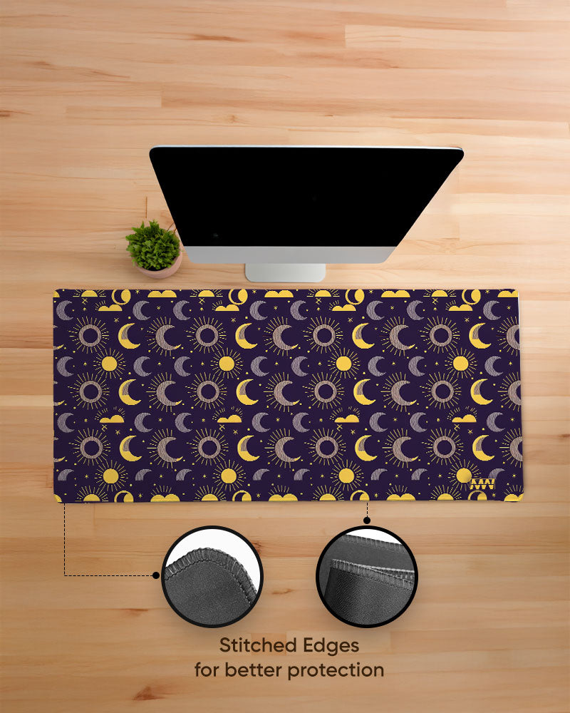 Solar Reverie Moons and Suns Aligned Deskmat