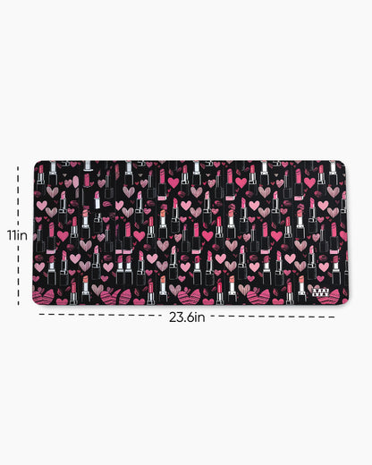 Glam Pop Riot Hearts Lips and Attitude Deskmat