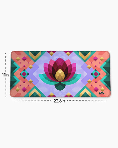 Lotus Radiance Geometry in Bloom Deskmat