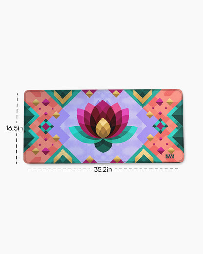 Lotus Radiance Geometry in Bloom Deskmat