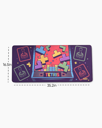 Pixel Control Retro Blocks & Joystick Power Deskmat