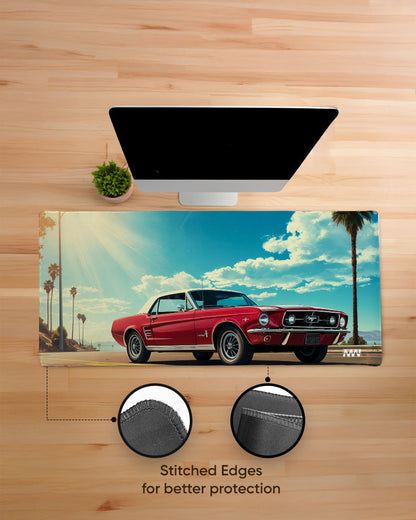 Pastel Horizons Dreamscape in Panels Deskmat
