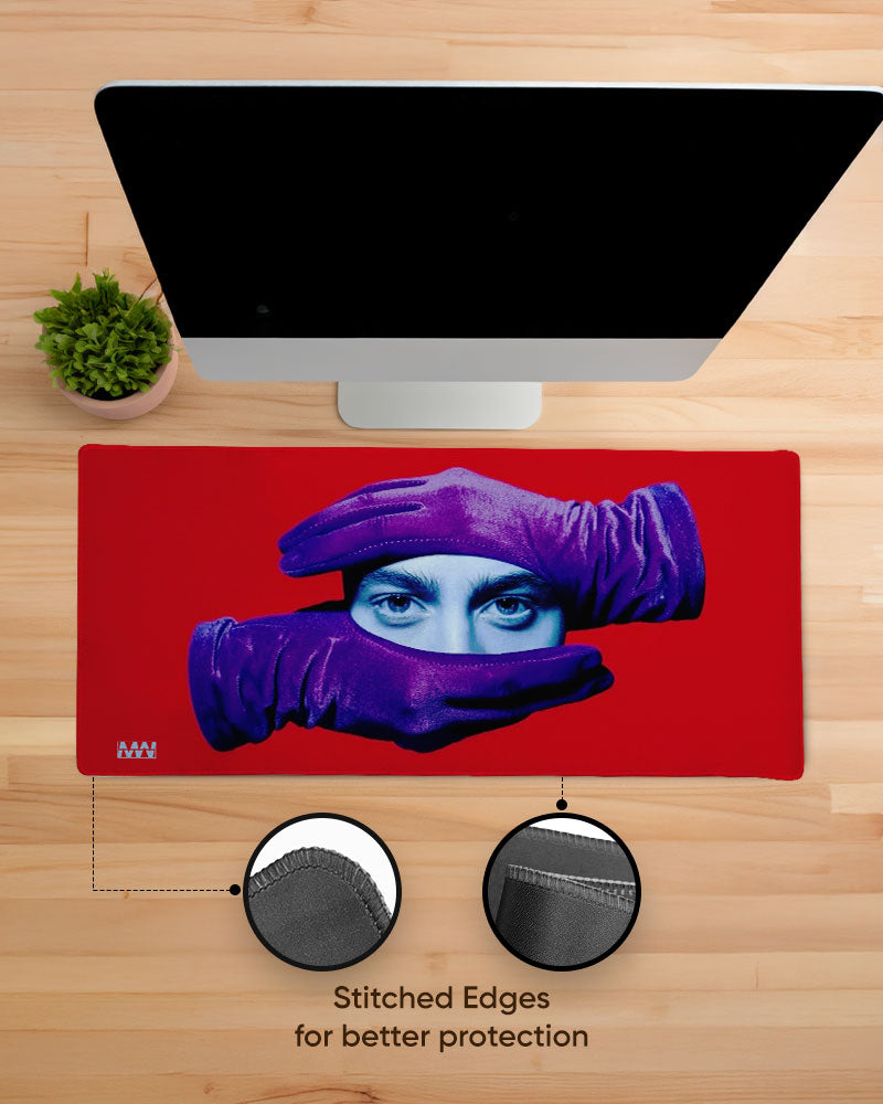 Crimson Grip Power in Purple Deskmat