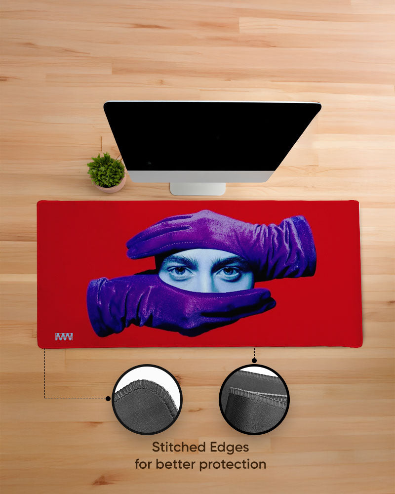 Crimson Grip Power in Purple Deskmat