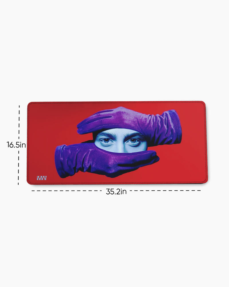 Crimson Grip Power in Purple Deskmat