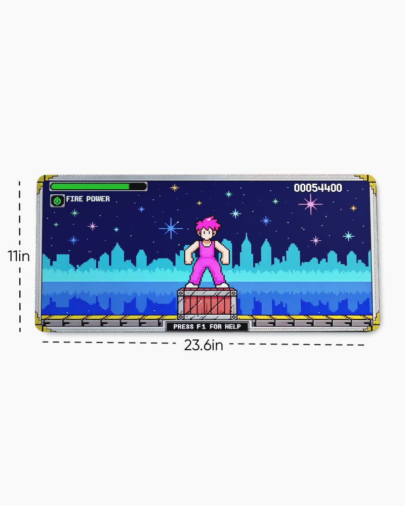 Arcade Nightscape Desk Mat