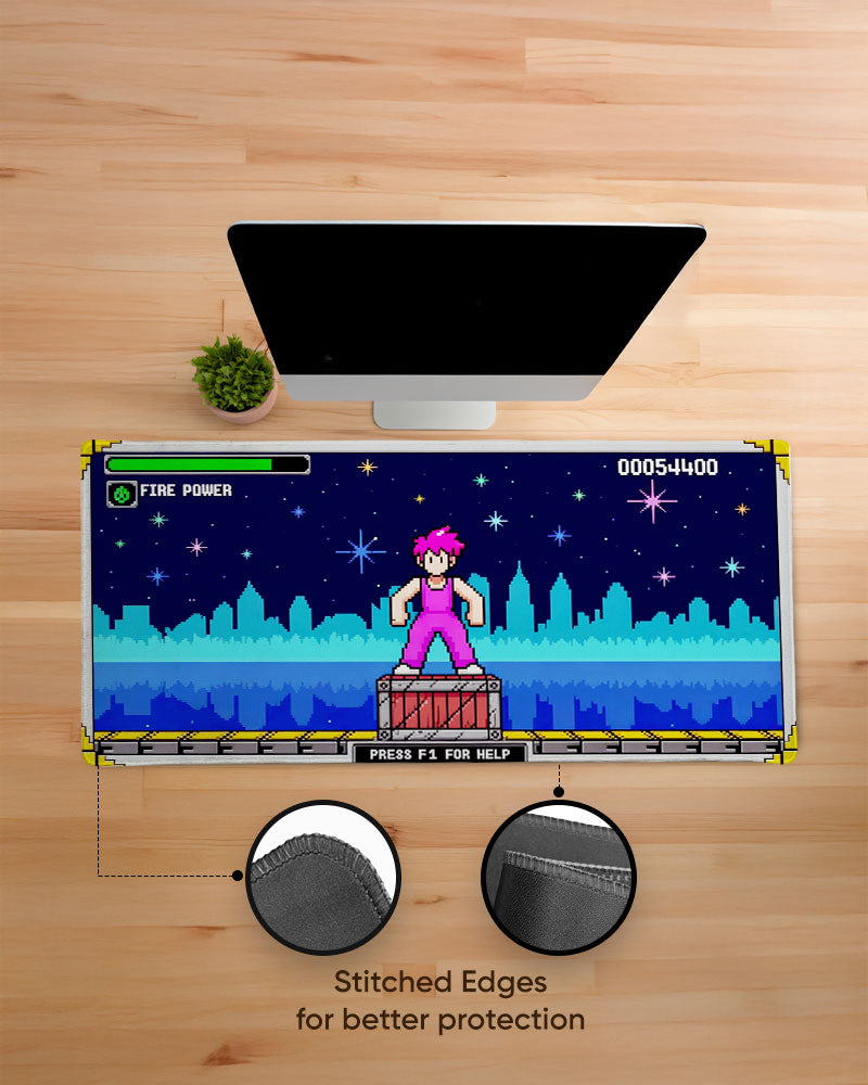 Arcade Nightscape Desk Mat
