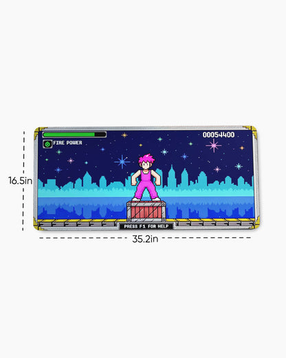 Arcade Nightscape Desk Mat