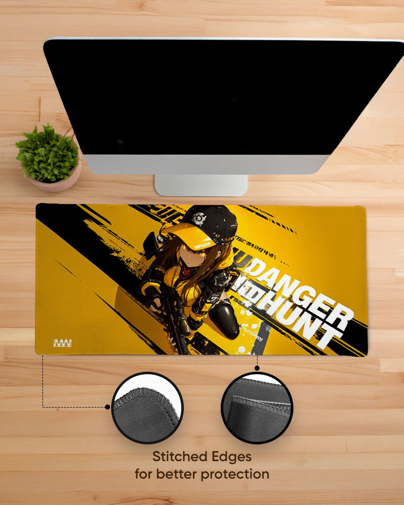 Yellow Vortex Desk Mat