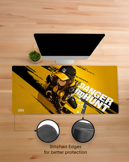 Yellow Vortex Desk Mat