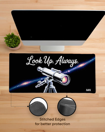 Infinity Above Cosmic Reflection Desk Mat