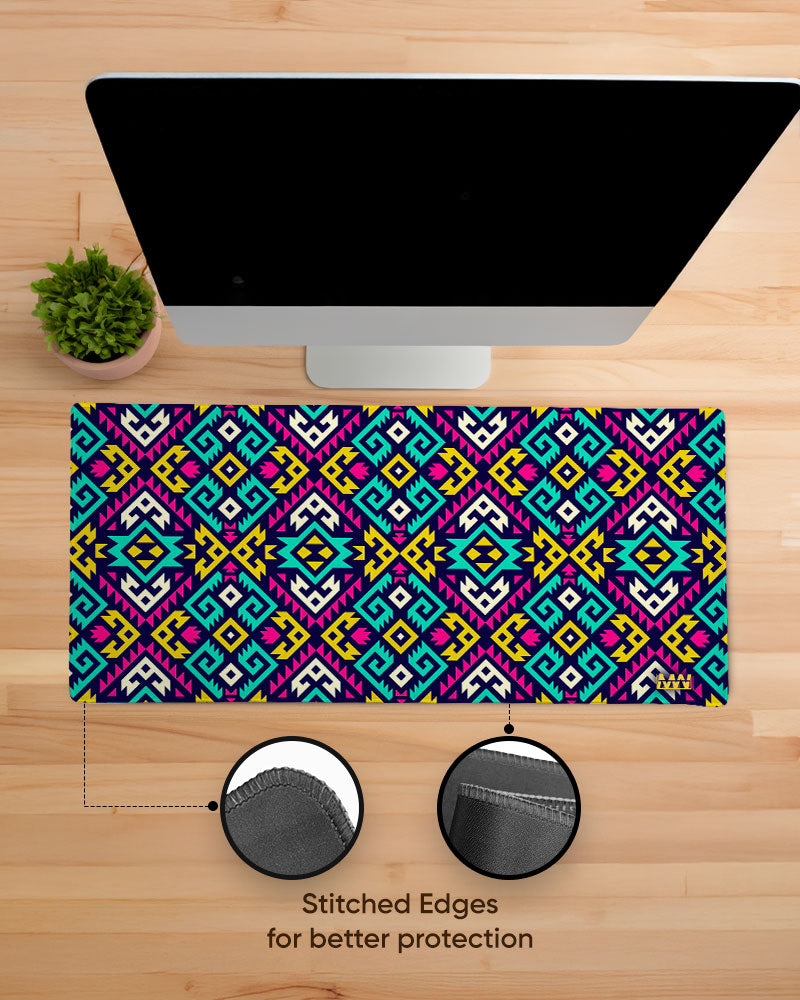 Pixel Circuit Digital Flux Desk Mat
