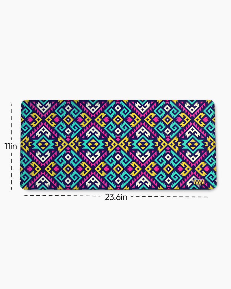 Pixel Circuit Digital Flux Desk Mat
