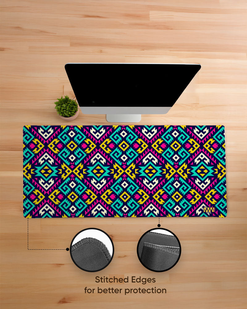 Pixel Circuit Digital Flux Desk Mat
