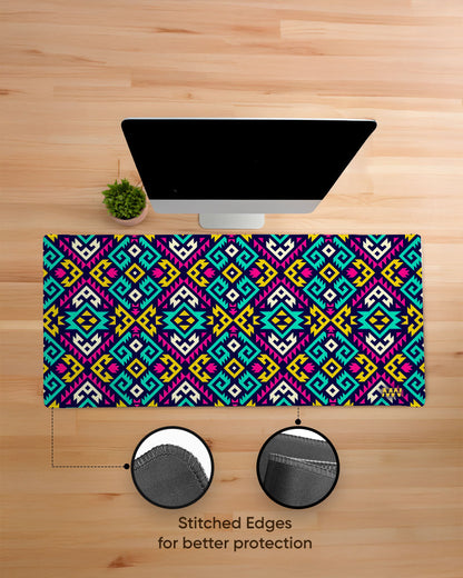 Pixel Circuit Digital Flux Desk Mat