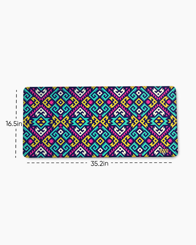 Pixel Circuit Digital Flux Desk Mat