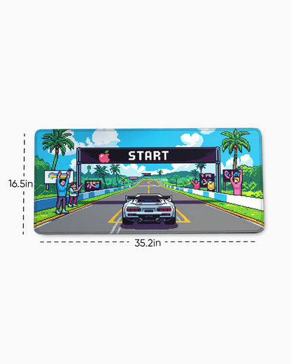 Turbo Start Retro Racing Desk Mat