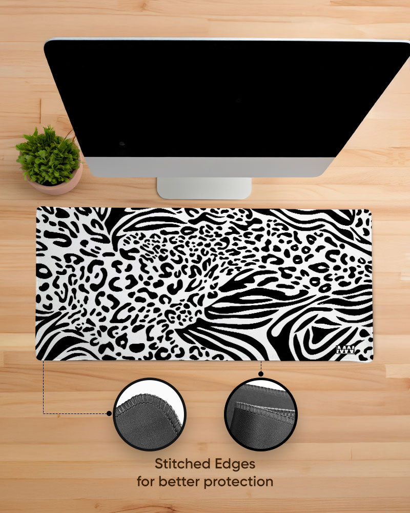 Zebra Pulse Striped Symphony Desk Mat