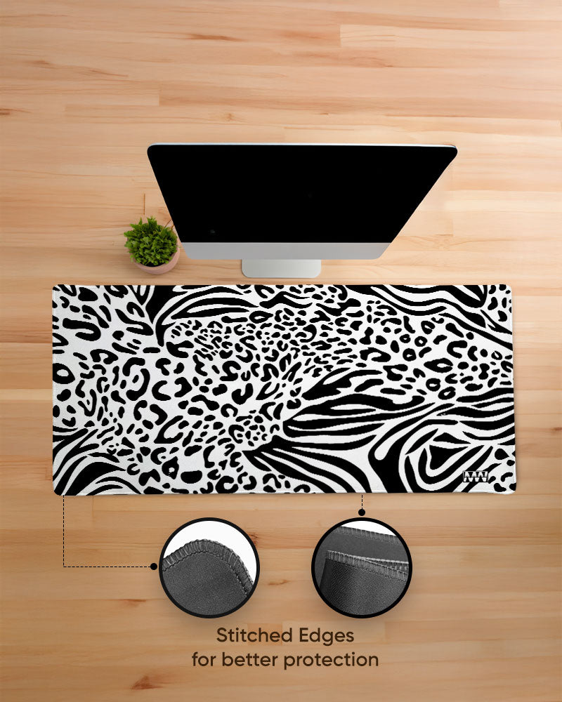 Zebra Pulse Striped Symphony Desk Mat