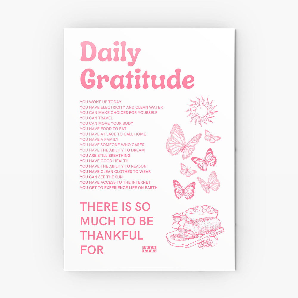 Daily Gratitude Affirmation metal poster
