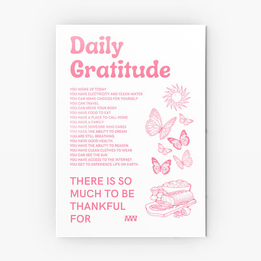 Daily Gratitude Affirmation metal poster