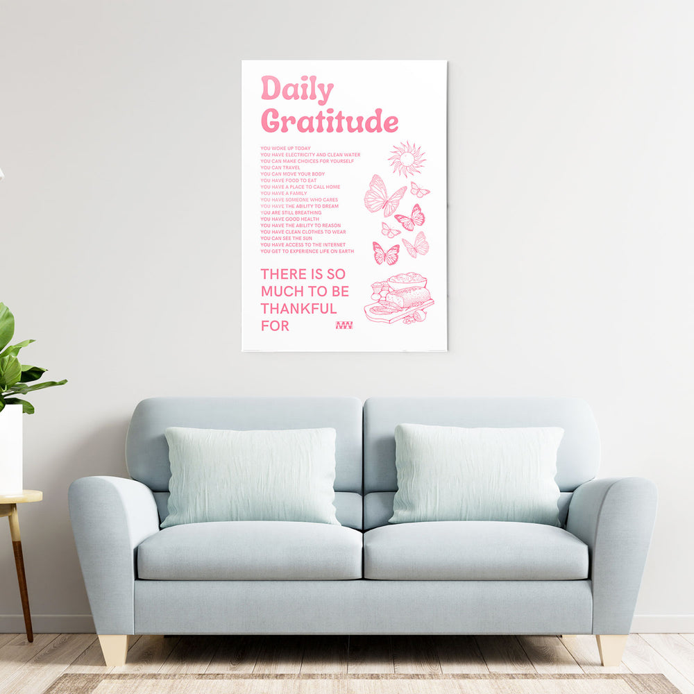 Daily Gratitude Affirmation Metal-Poster