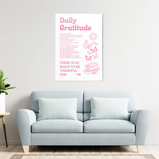 Daily Gratitude Affirmation Metal-Poster