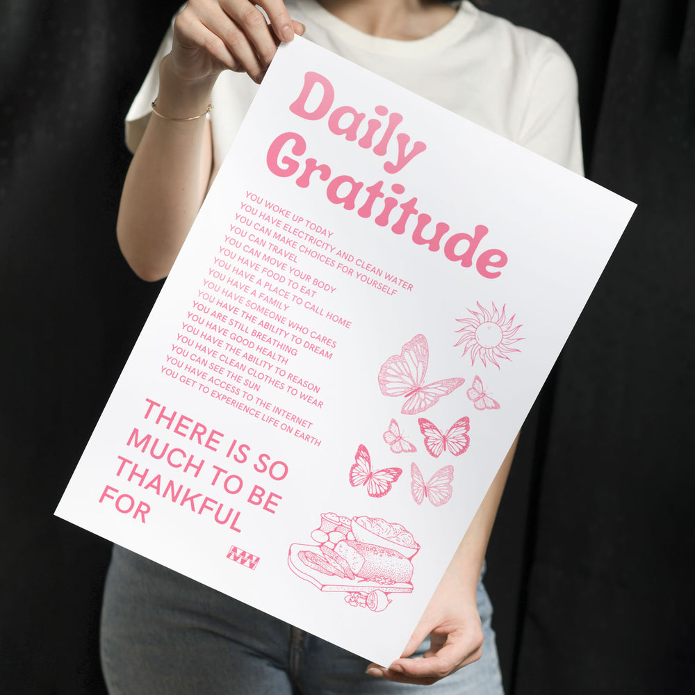 Daily Gratitude Affirmation Metal-Poster