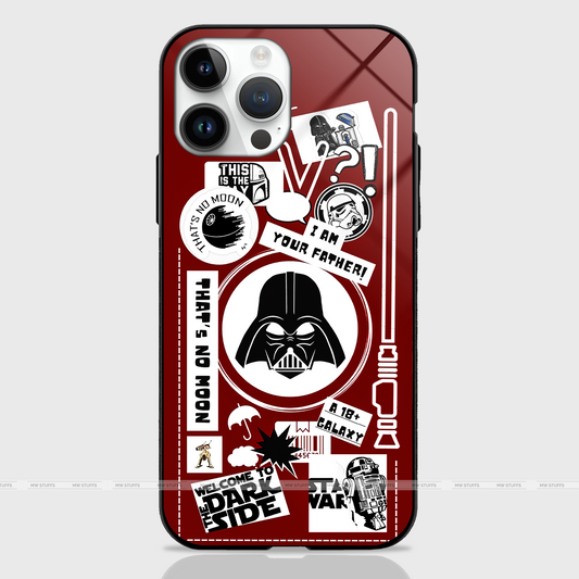 Dark Side Sticker Art Premium GLASS CASE -  - MW Stuffs - 