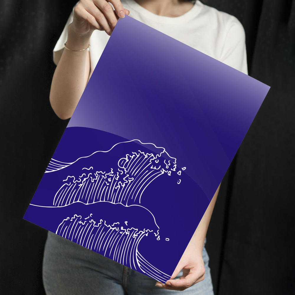 Deep Sea Wave Metal-Poster