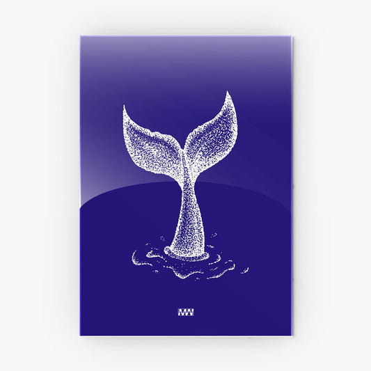 Deep Sea Whale metal poster