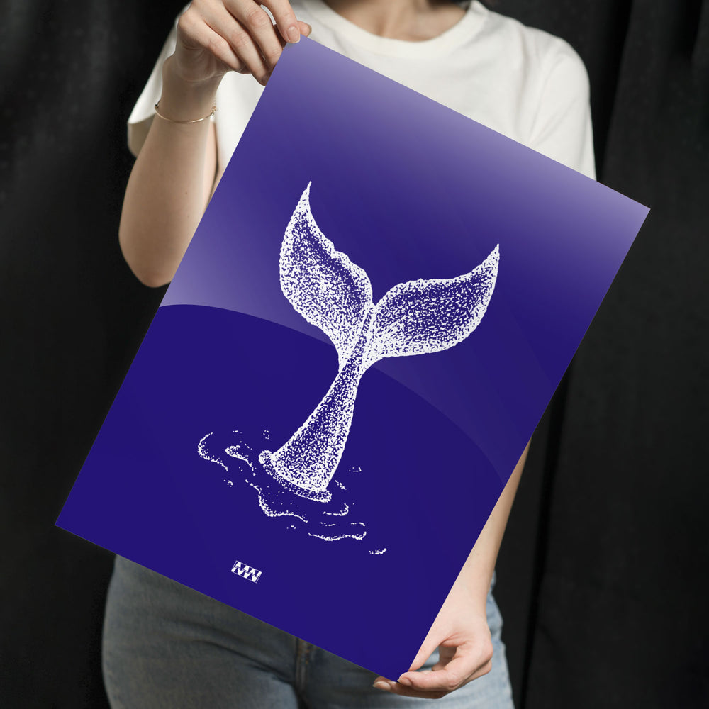 Deep Sea Whale Metal-Poster