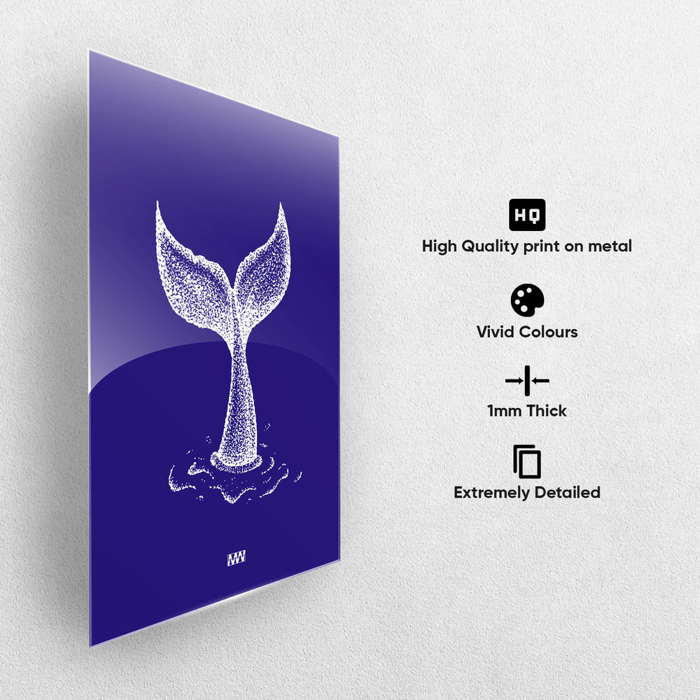 Deep Sea Whale Metal-Poster