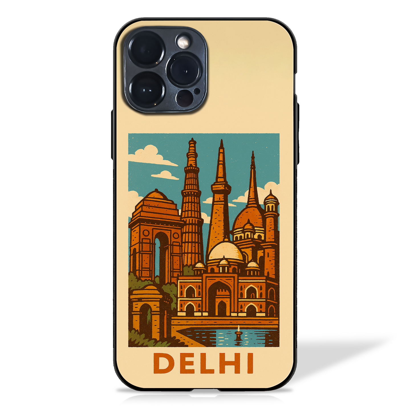 Iconic Cityscapes illustration Glass Case (18 cities)