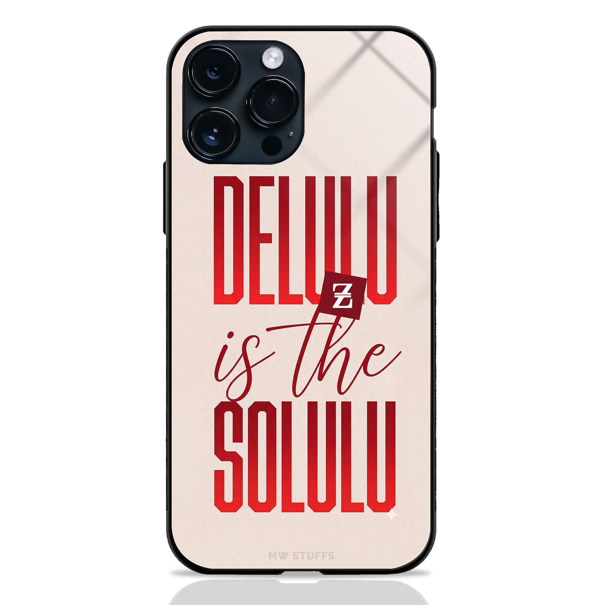 Delulu Certified glass phone case