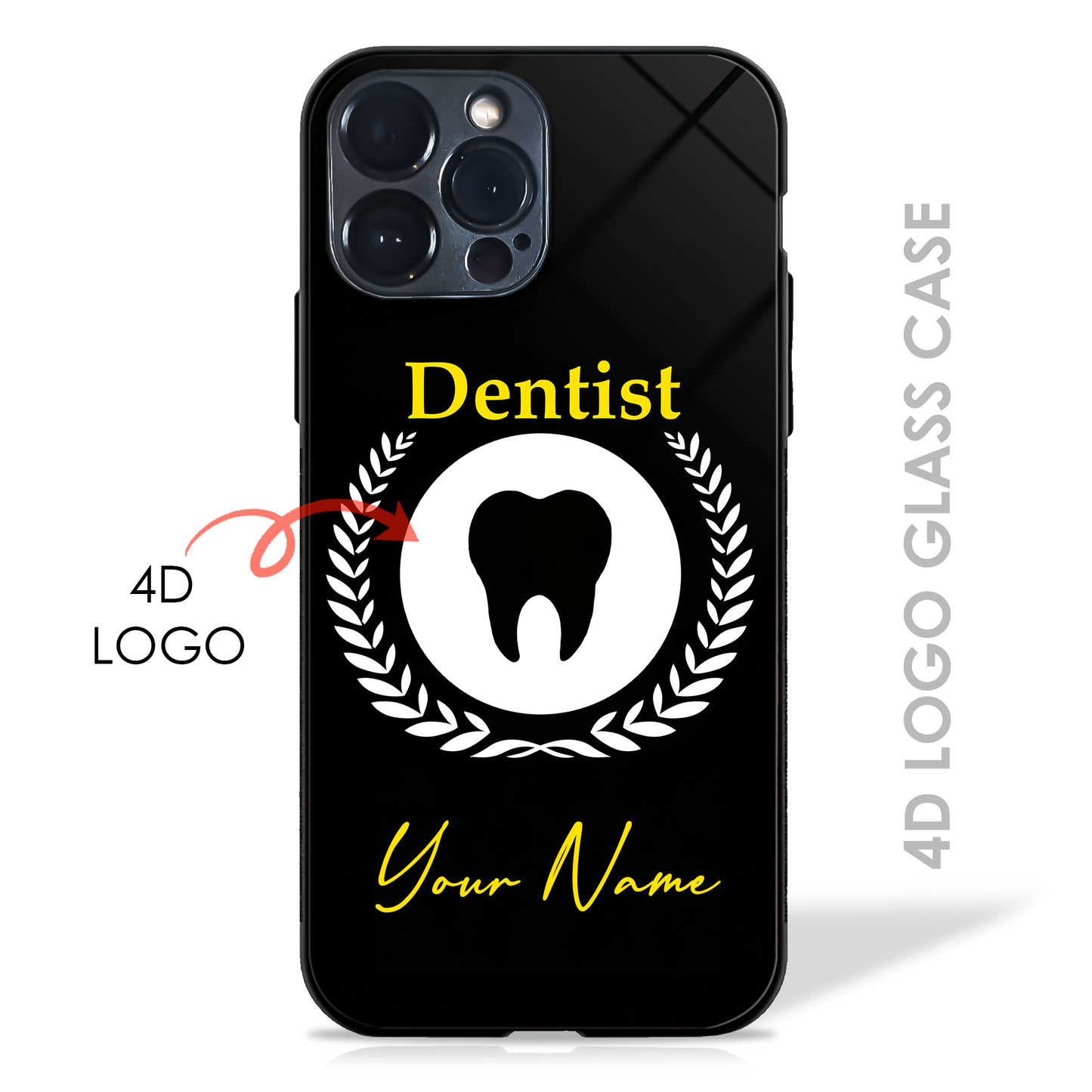 Your Name Dream Profession - 4D Logo Glass Case (20+ Professions)