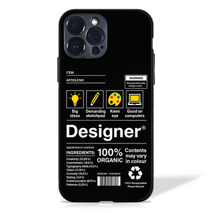 Designer Essence Glass Case (Black & White)