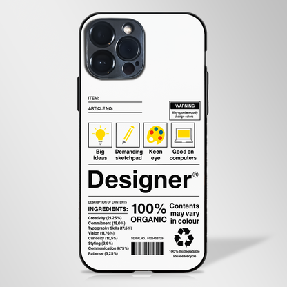 Designer Essence Glass Case (Black & White)