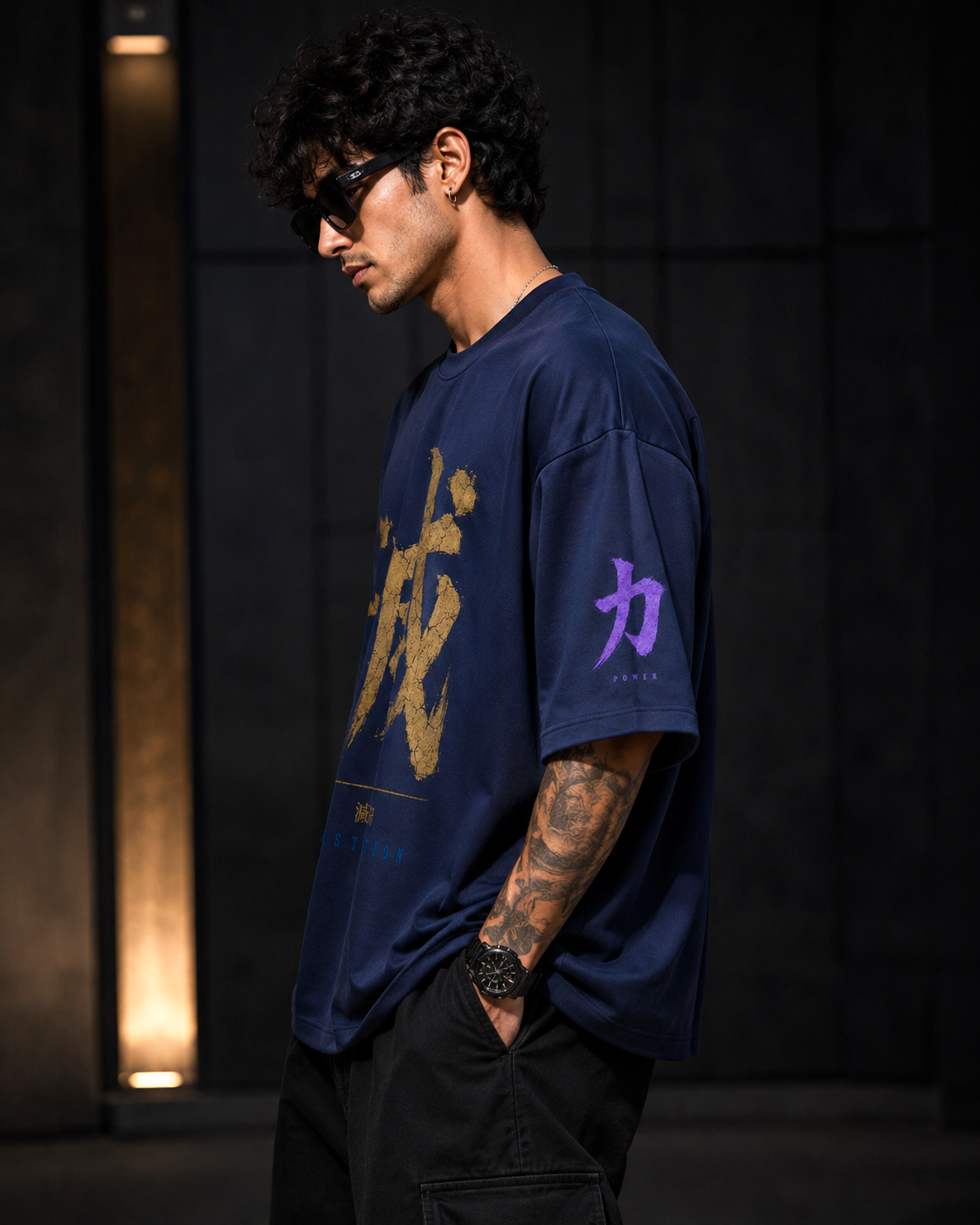 Destruction Verse 01 Anime Kanji Oversized Streetwear T-Shirt
