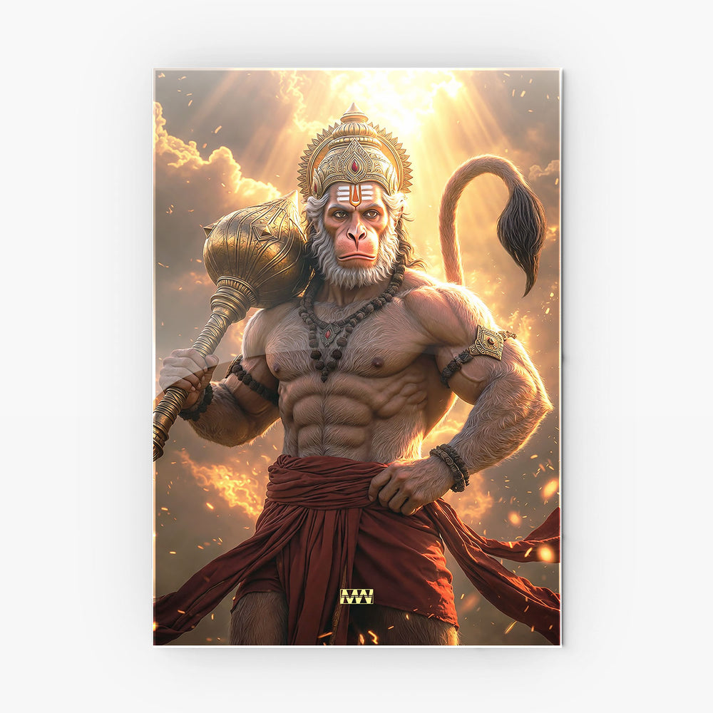 Divine Hanuman Warrior metal poster