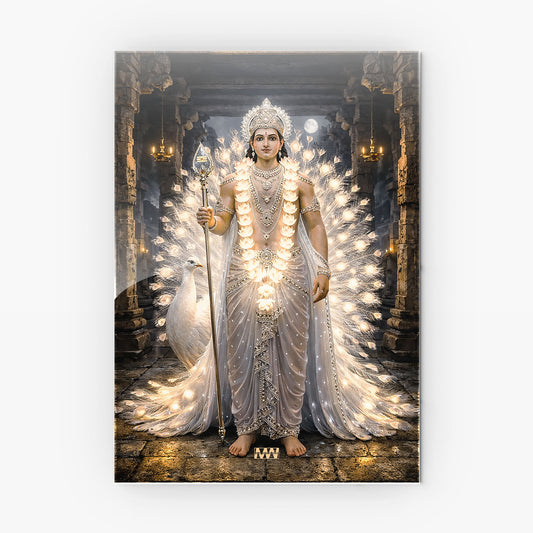 Divine Murugan Peacock Metal-Poster
