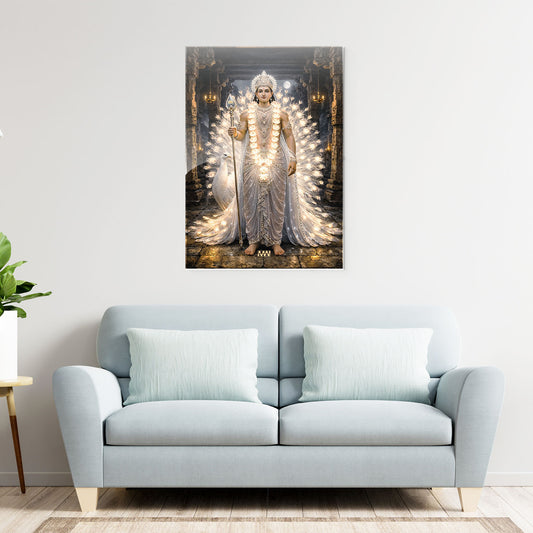 Divine Murugan Peacock Metal-Poster