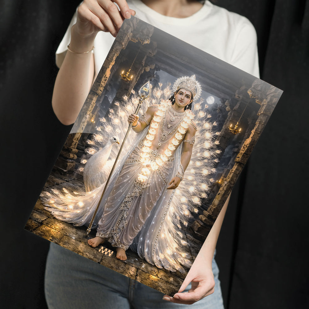 Divine Murugan Peacock Metal-Poster