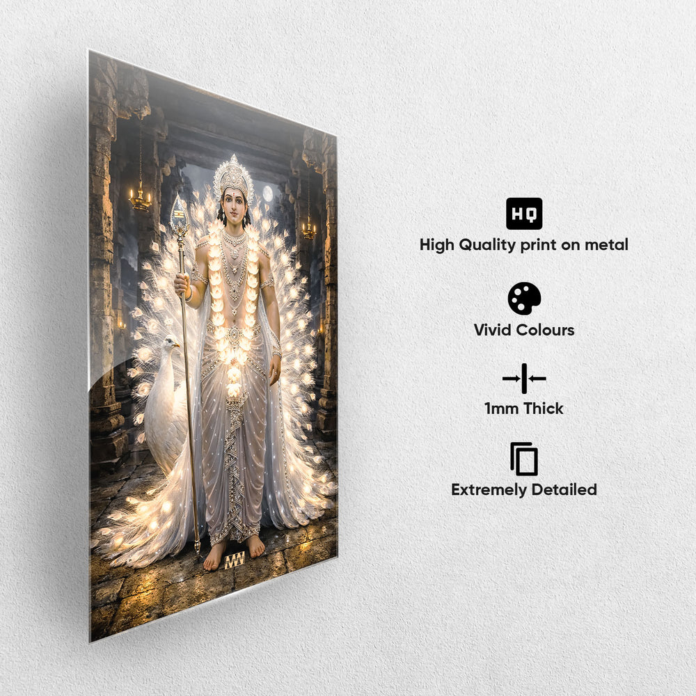 Divine Murugan Peacock Metal-Poster